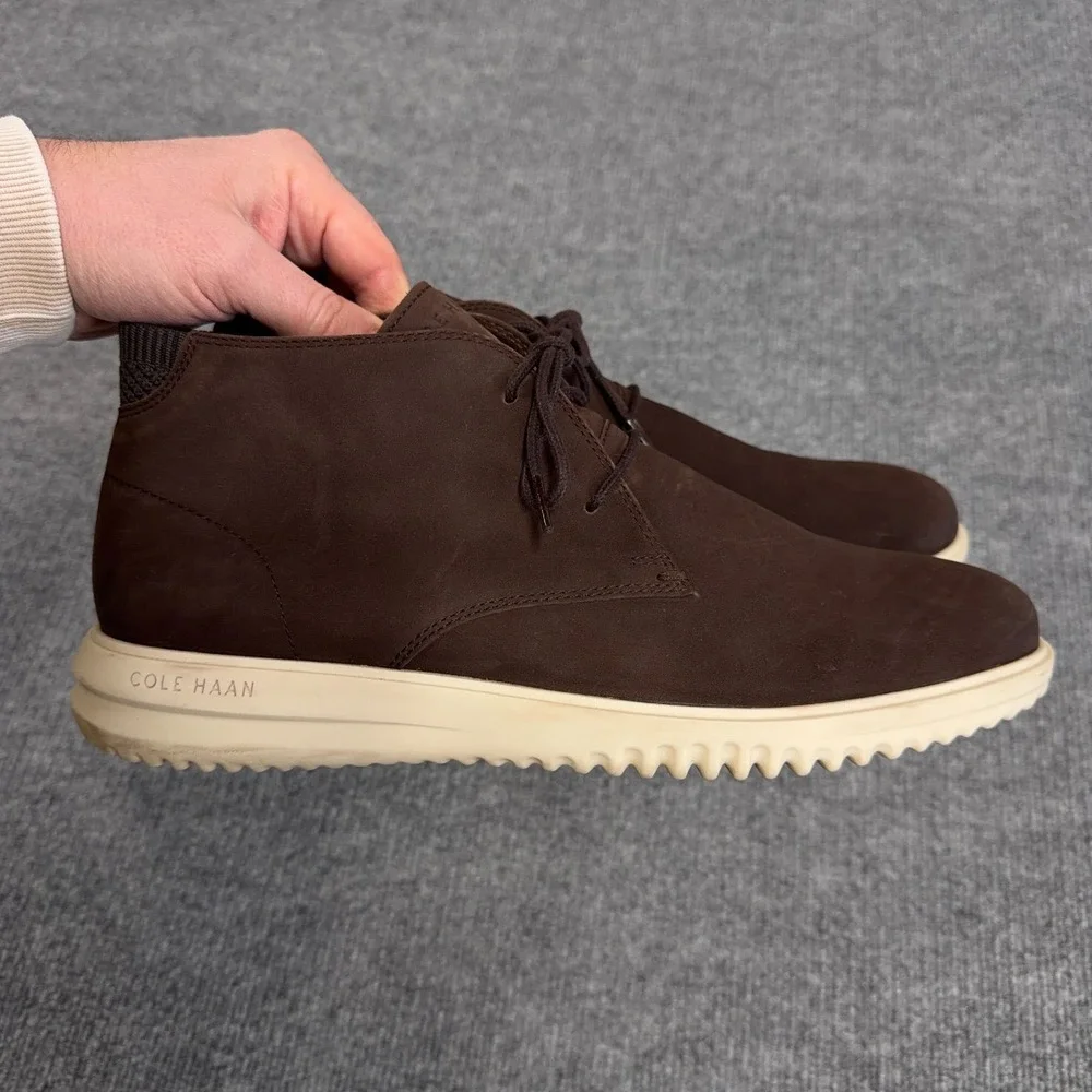 Cole Haan Grand+ Men's Size 11 Shoes Brown Leather Comfort Chukka Boots